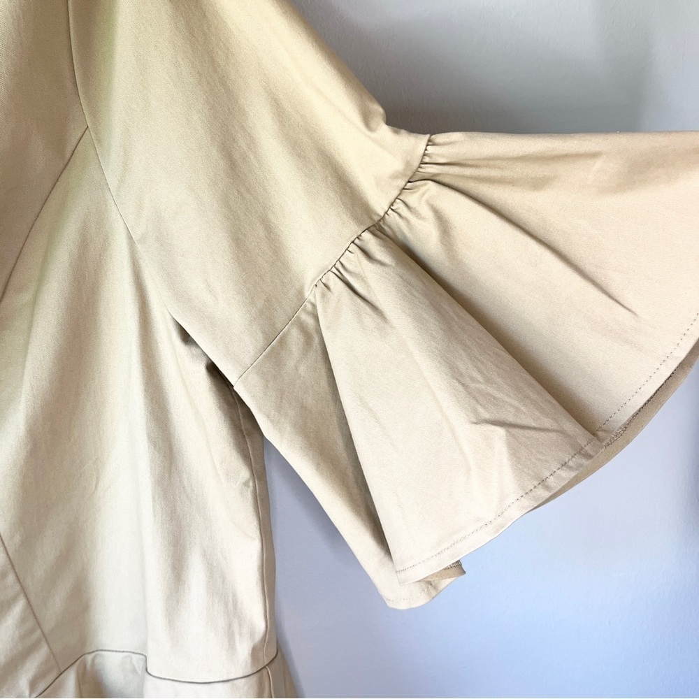 ELOQUII Tan Plus Size Crop Blazer - Picture 4 of 9